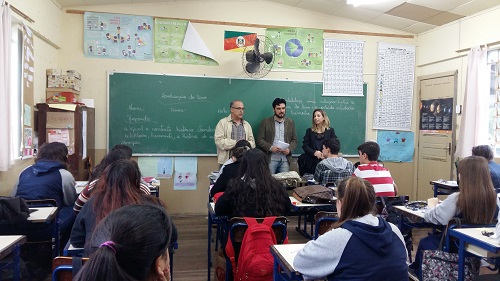 Equipe do Campus FURG SAP em visita às escolas de ensino médio
