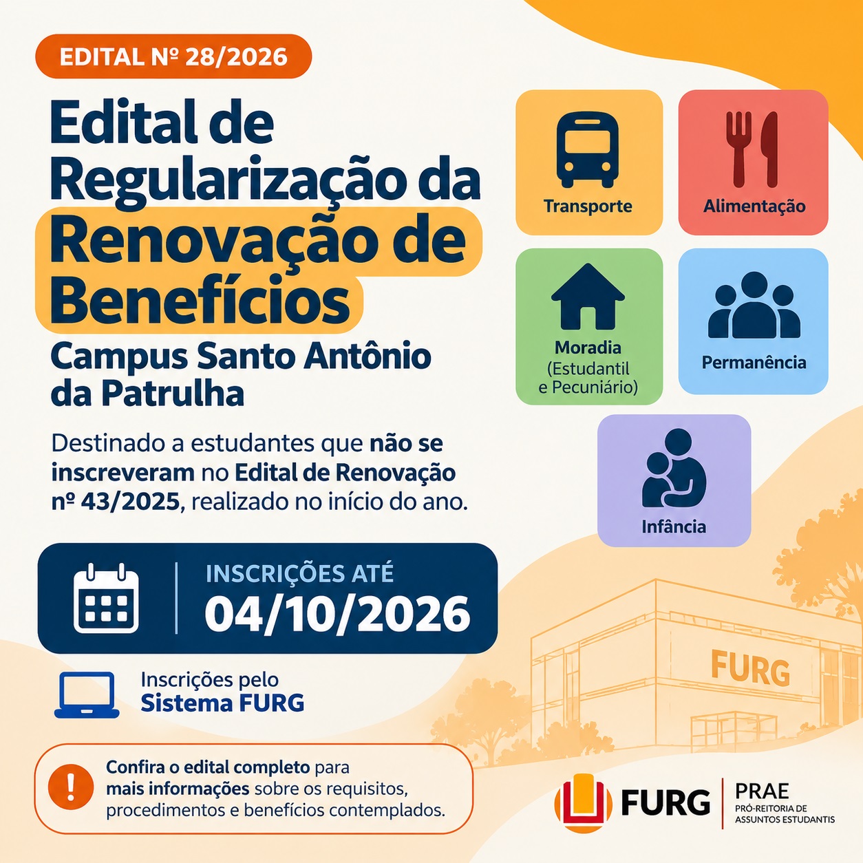 Edital de Regularização da Renovação de Benefícios